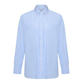 Classic Fit Block Stripe Poplin Button Cuff Shirt In