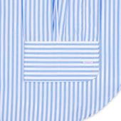 Classic Fit Block Stripe Poplin Button Cuff Shirt In
