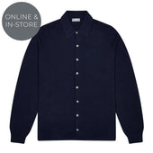 Walton Cotton And Cashmere Fine Knit Long Sleeve Shirt In