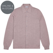 Walton Cotton And Cashmere Fine Knit Long Sleeve Shirt In Sahara