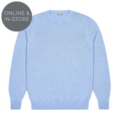 Hayle Cotton Relaxed Knit Crew Neck Jumper In Capri