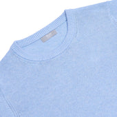 Hayle Cotton Relaxed Knit Crew Neck Jumper In Capri