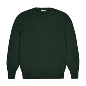 Hayle Cotton Relaxed Knit Crew Neck Jumper in Charleston Green