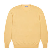 Hayle Cotton Relaxed Knit Crew Neck Jumper in Laguna