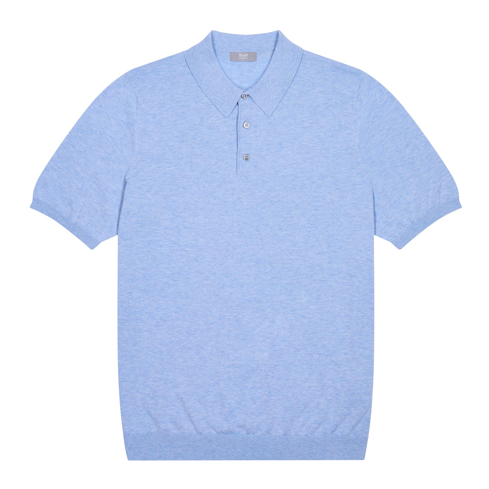 Liston Cotton Fine Knit Short Sleeve Polo Shirt In Capri