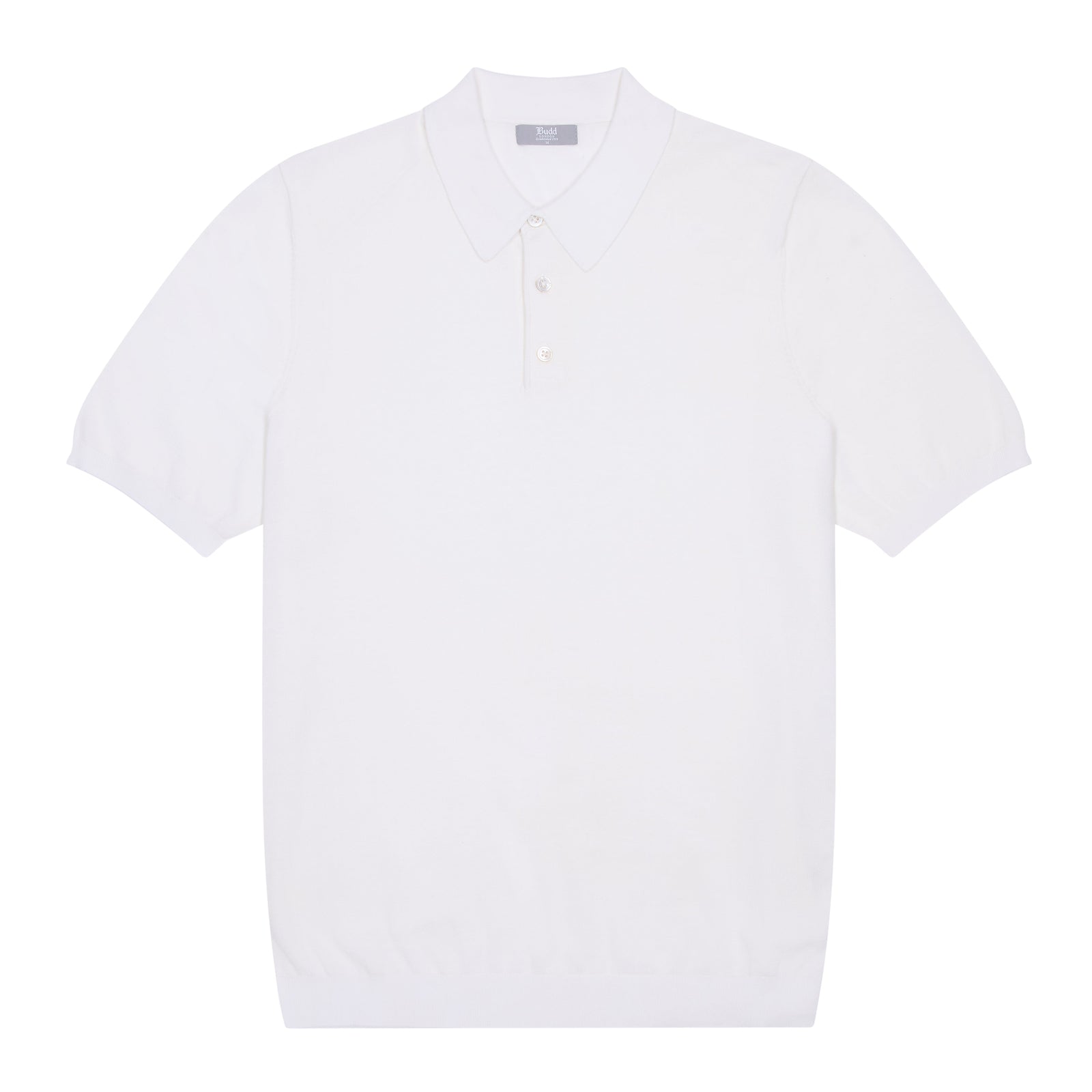 Liston Cotton Fine Knit Short Sleeve Polo Shirt In Seashell