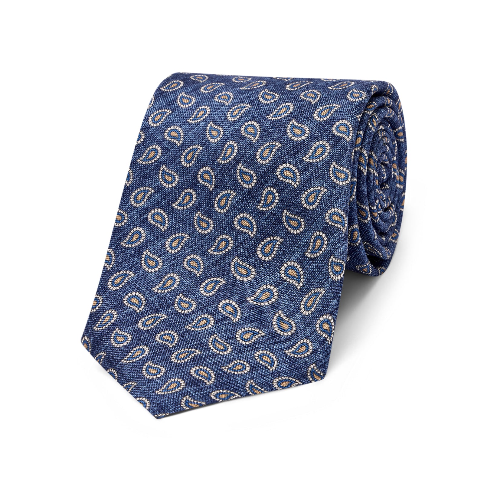 Teardrop Motif Panama Silk Tie In