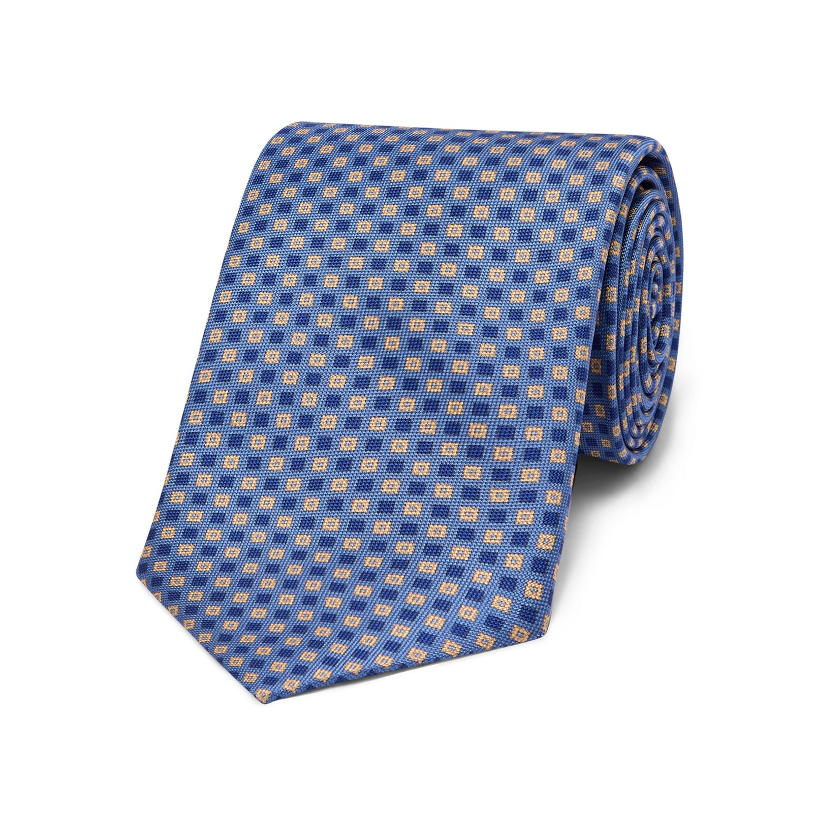 Floral Check Panama Silk Tie In