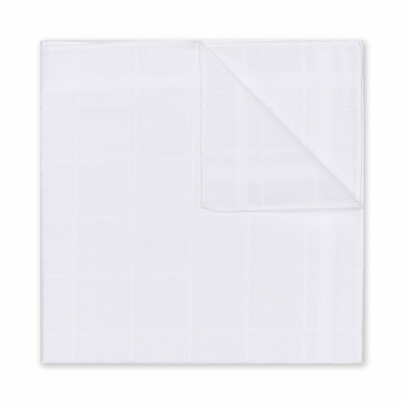 Satin Border Check Cotton Handkerchief In