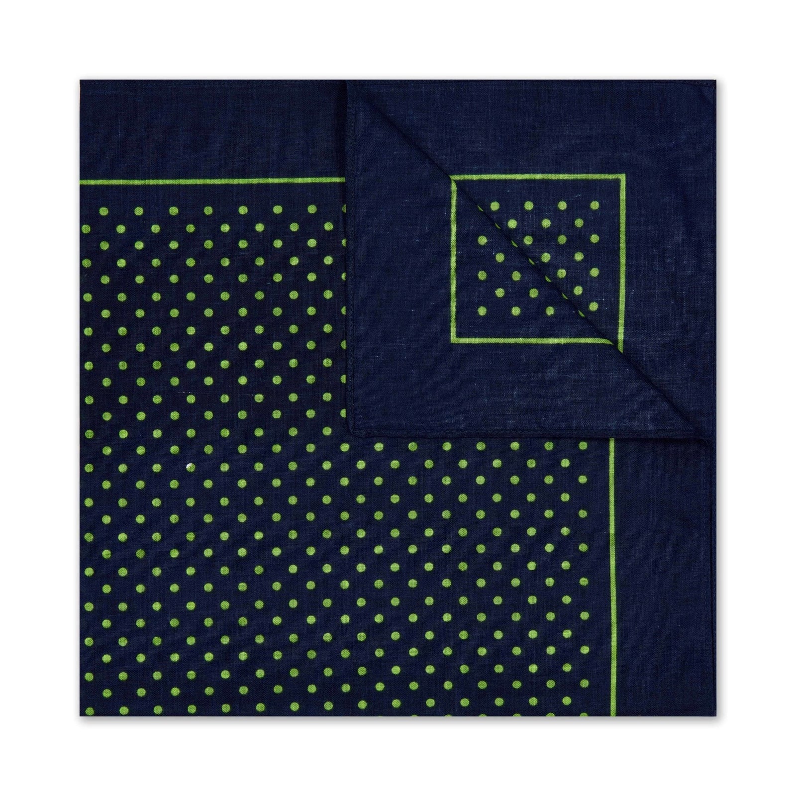 Cotton Polka Dot Cotton Handkerchief In And Green