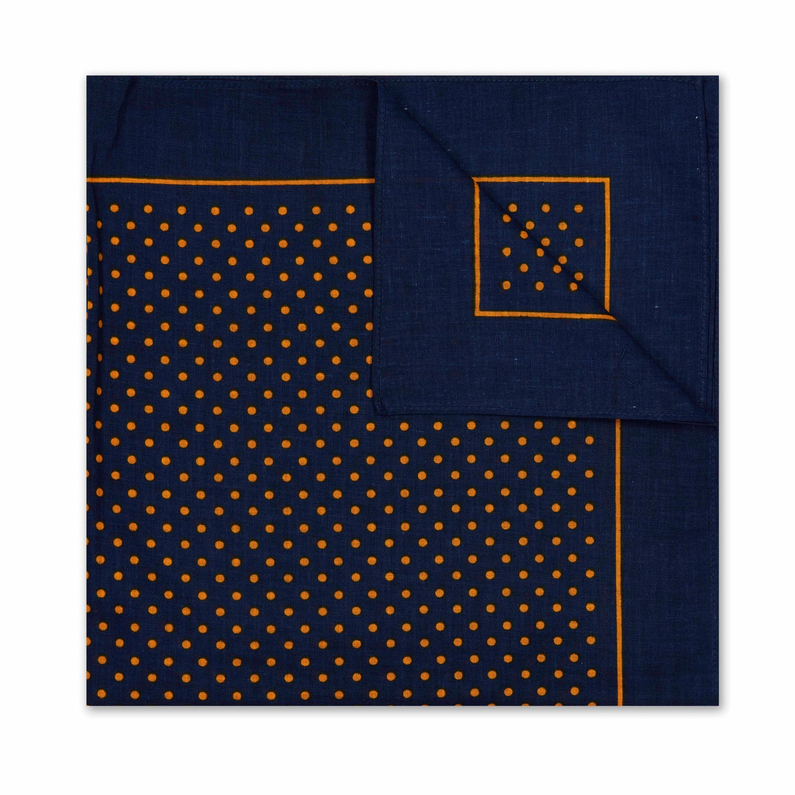 Cotton Polka Dot Cotton Handkerchief In And Orange