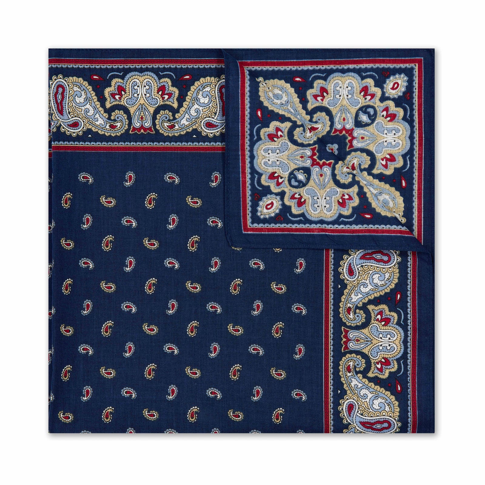 Pine Paisley Cotton Handkerchief In