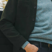 English Wool Flannel Chore Jacket in Loden Green