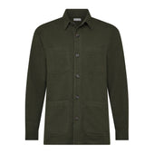 English Wool Flannel Chore Jacket in Loden Green
