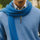 Kinloss Lambswool Quarter Zip Jumper In Heather
