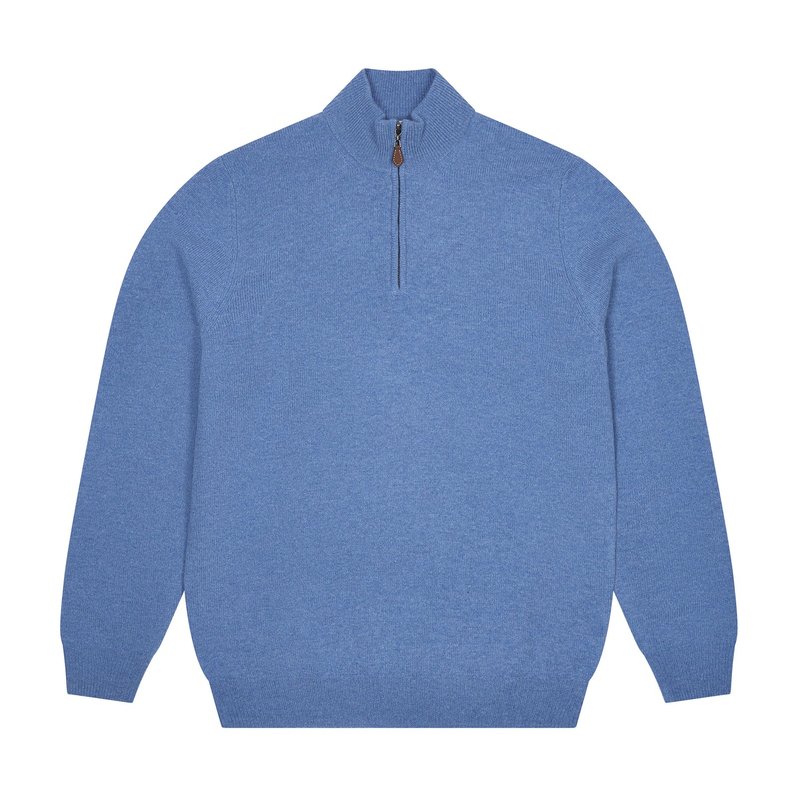 Kinloss Lambswool Quarter Zip Jumper In Heather