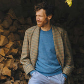 Hillswick Brushed Shetland Crew Neck Jumper In Nordic