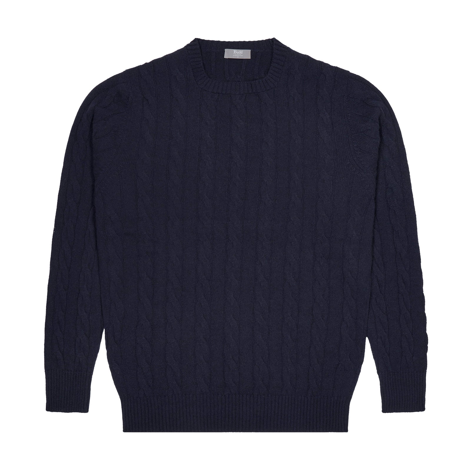 Bowhill Scottish Cashmere Cable Knit Jumper In Blackberry