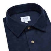 Casual Fit Moleskin Overshirt in Navy