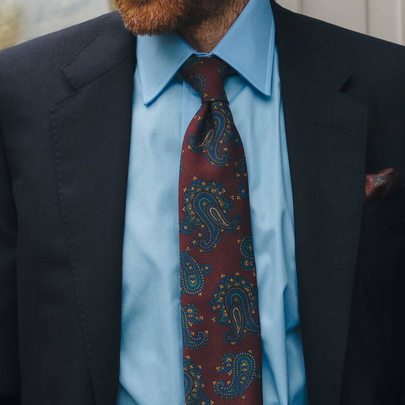 Paisley Medallion Fine Wool Tie In
