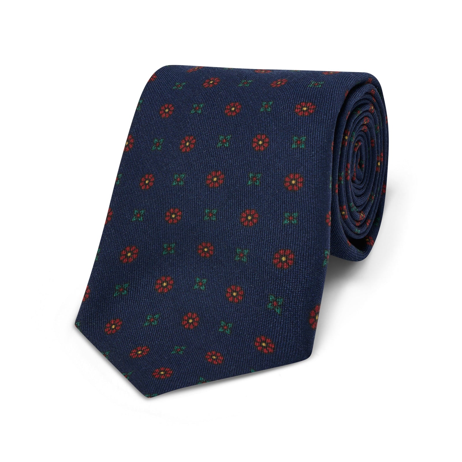 Florentine Motif Fine Wool Tie In