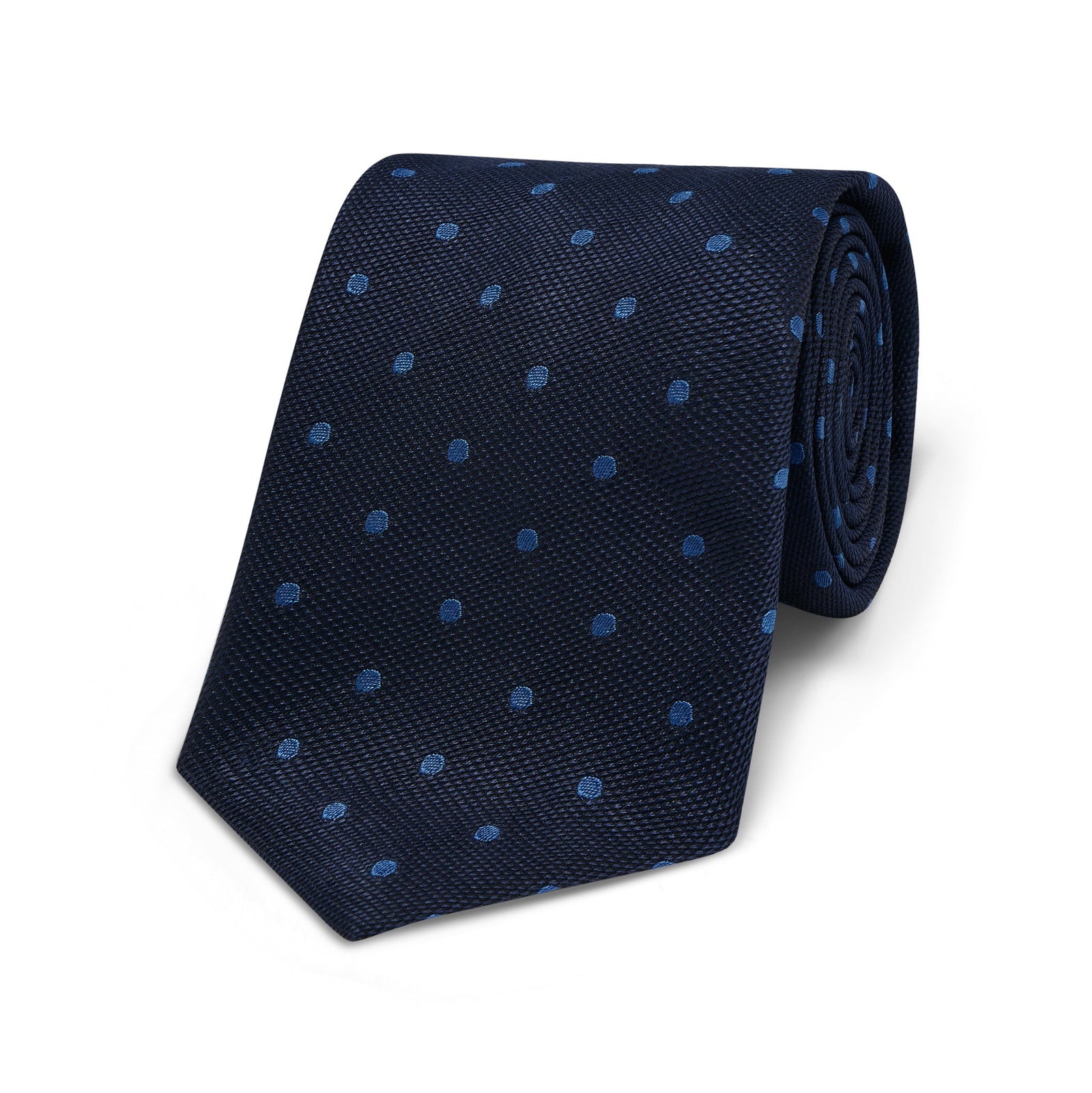 Polka Dot Woven Silk Tie In