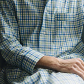 Multi Check Brushed Cotton Nightshirt in Blue and Green