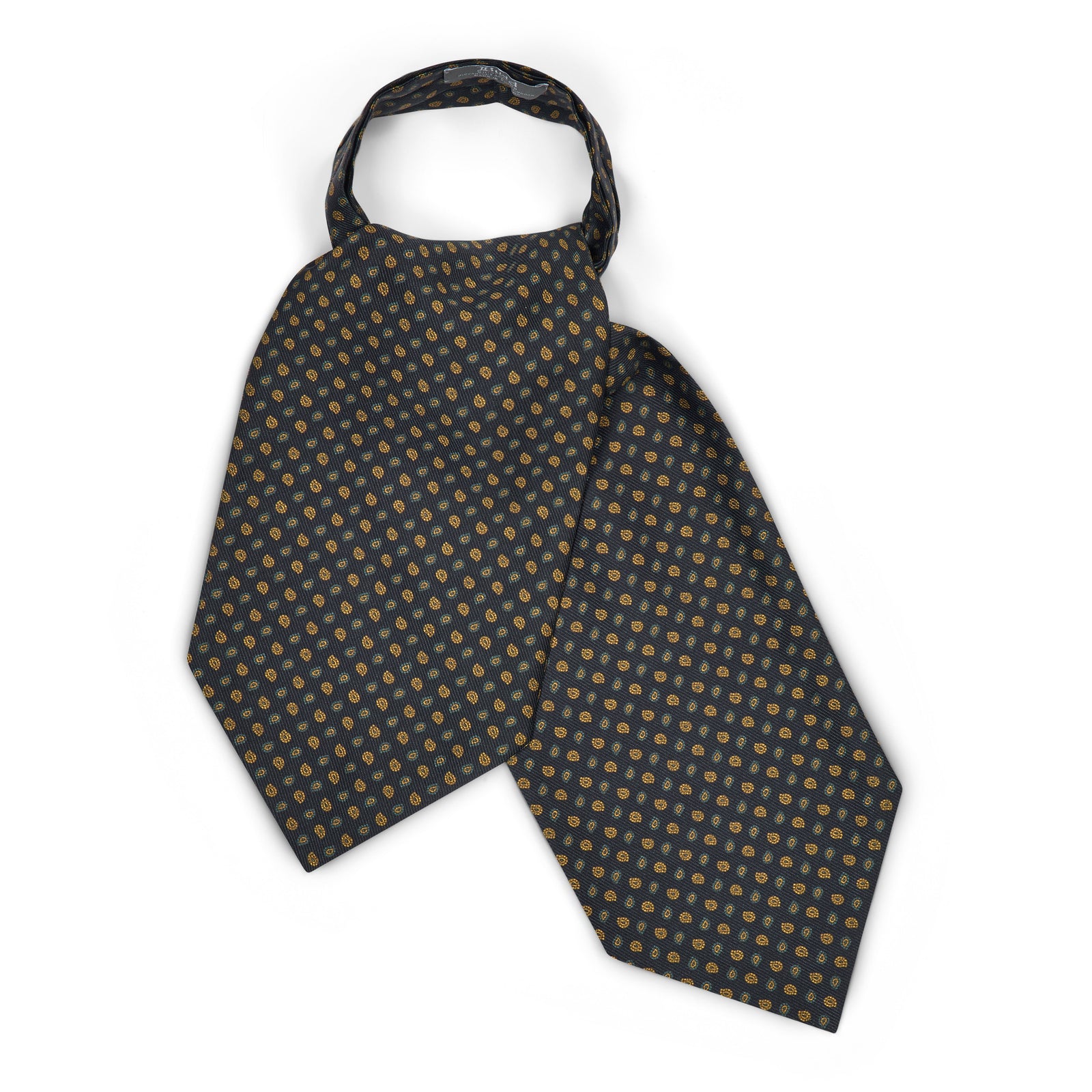 Miniature Pine Motif Silk Twill Cravat In