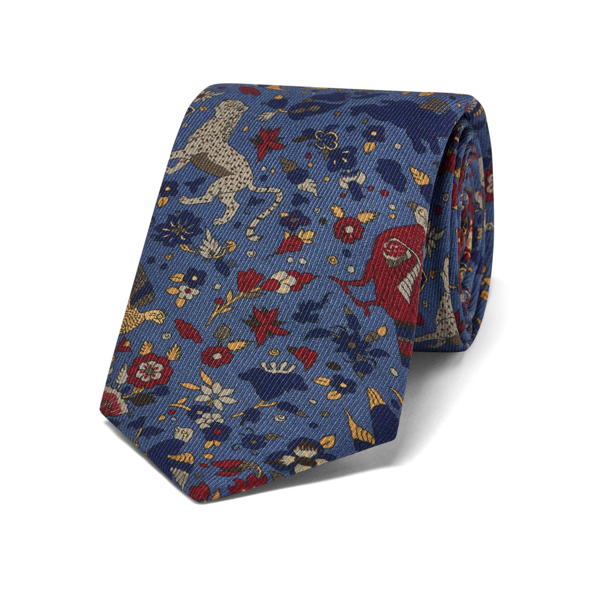 Woodland Animals Silk Twill Tie In