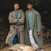 Heritage Tweed Silk Lined Dressing Gown in Cheviot Green