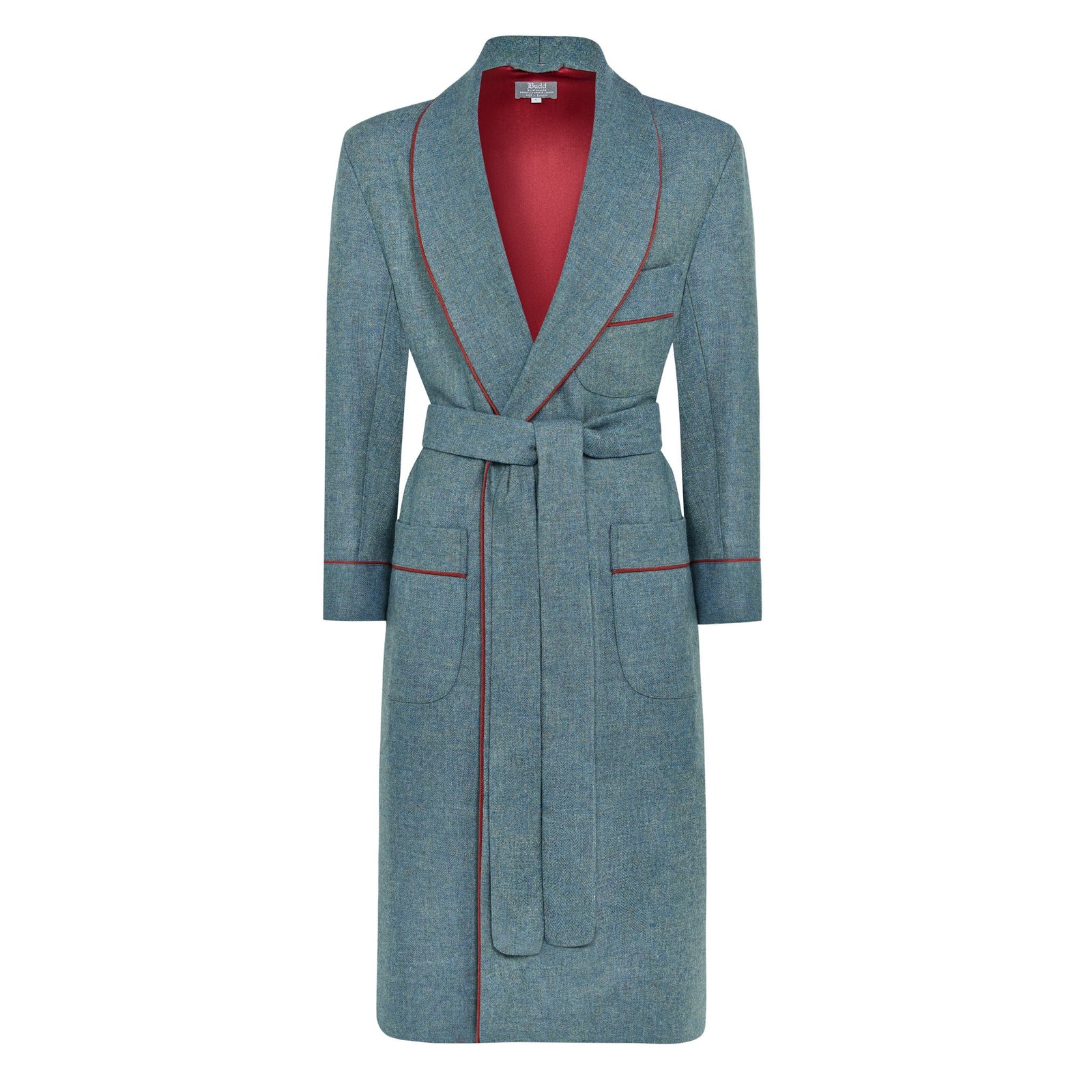 Heritage Tweed Silk Lined Dressing Gown In Lovat
