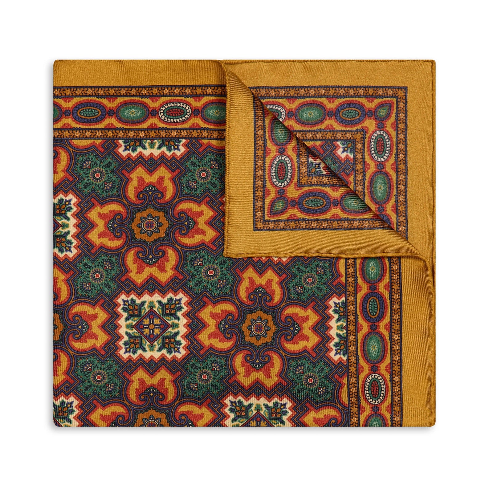Paisley Mosaic Silk Pocket Square In