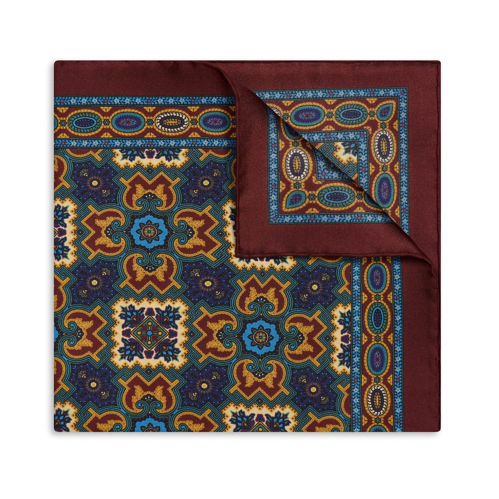 Paisley Mosaic Silk Pocket Square In