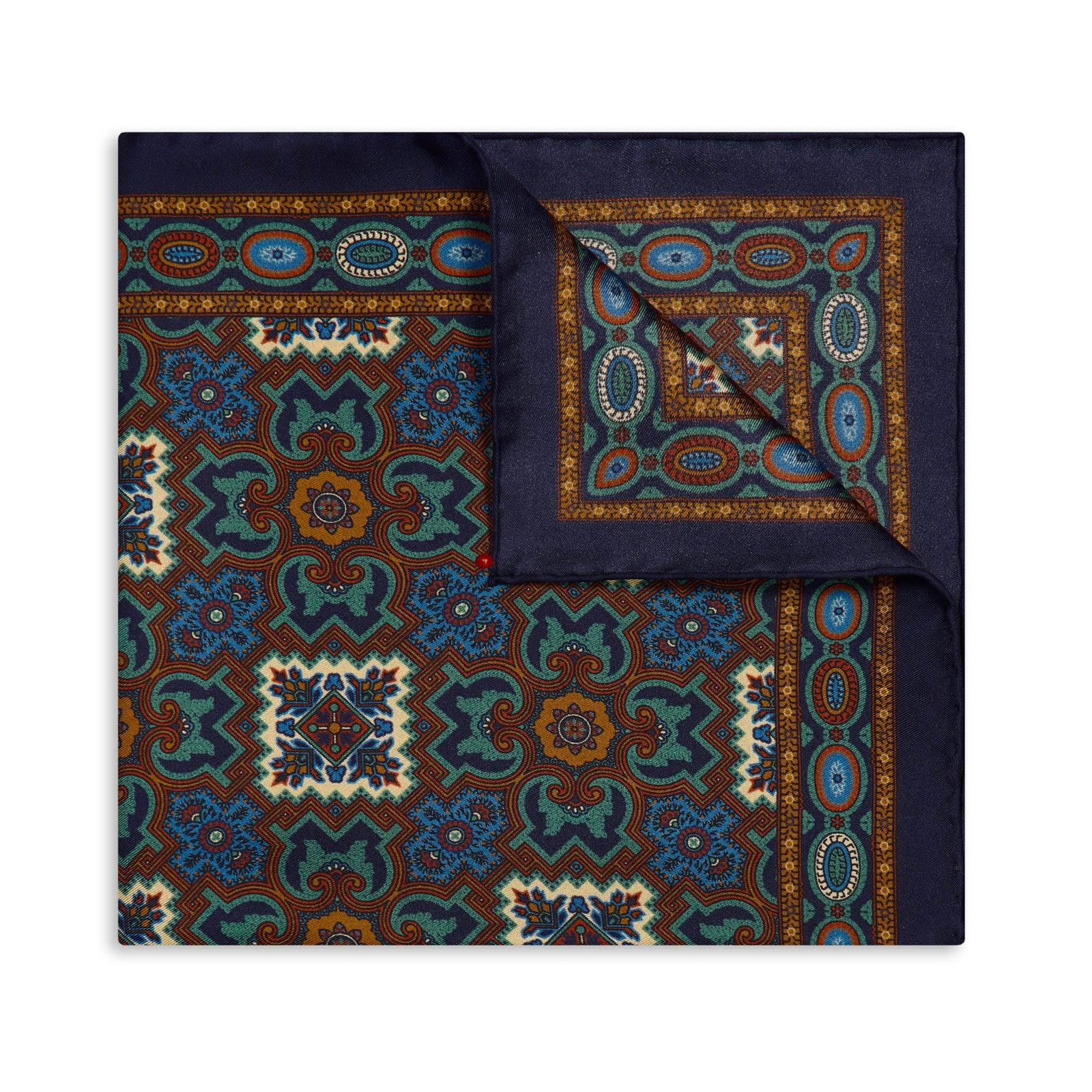 Paisley Mosaic Silk Pocket Square In