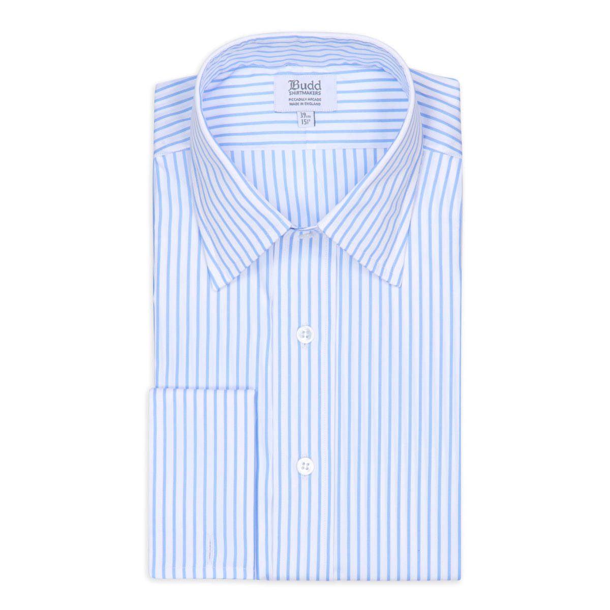 Sea Island Quality Pencil Stripe Classic Fit Double Cuff Shirt In