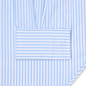 Sea Island Quality Pencil Stripe Classic Fit Double Cuff Shirt In