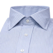 Hairline Stripe Superpoplin Bank Classic Fit Double Cuff Shirt In