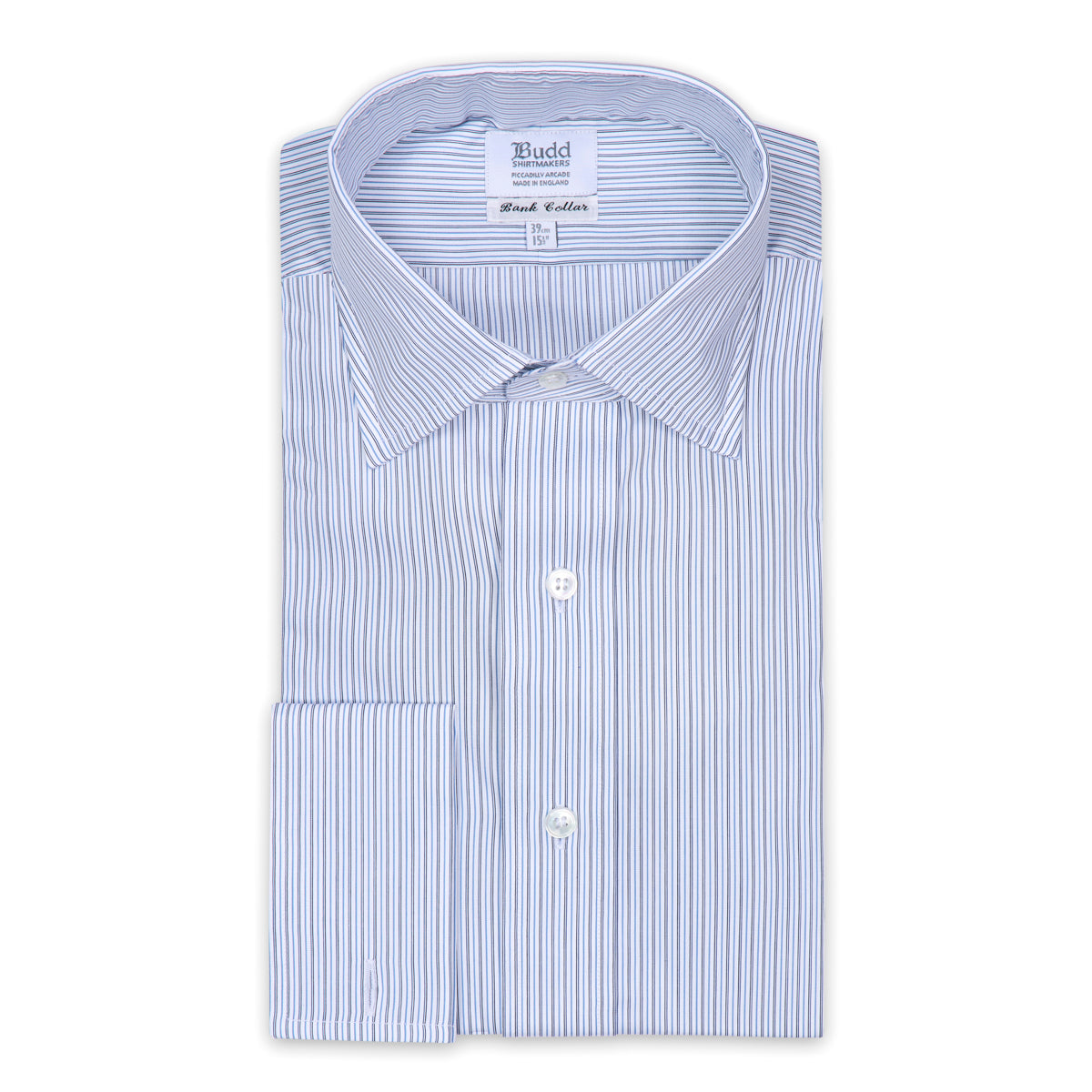 Hairline Stripe Superpoplin Bank Classic Fit Double Cuff Shirt In