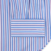 Fancy Stripe Poplin Classic Fit Double Cuff Shirt In And Red