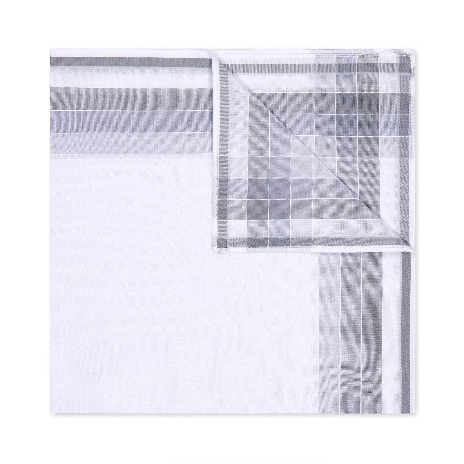 Pavillion Handkerchief in Grey and White