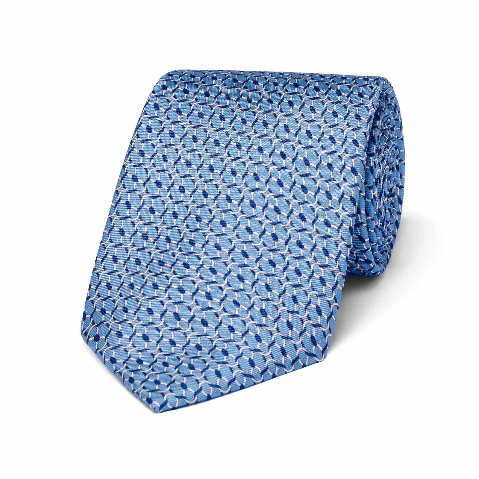 Imperial Chain Foulard Tie in Sky Blue