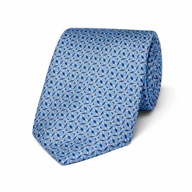 Imperial Chain Foulard Tie in Sky Blue