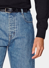 Straight Leg Tapered Jeans