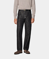 Dark Grey Straight Leg Tapered Jeans
