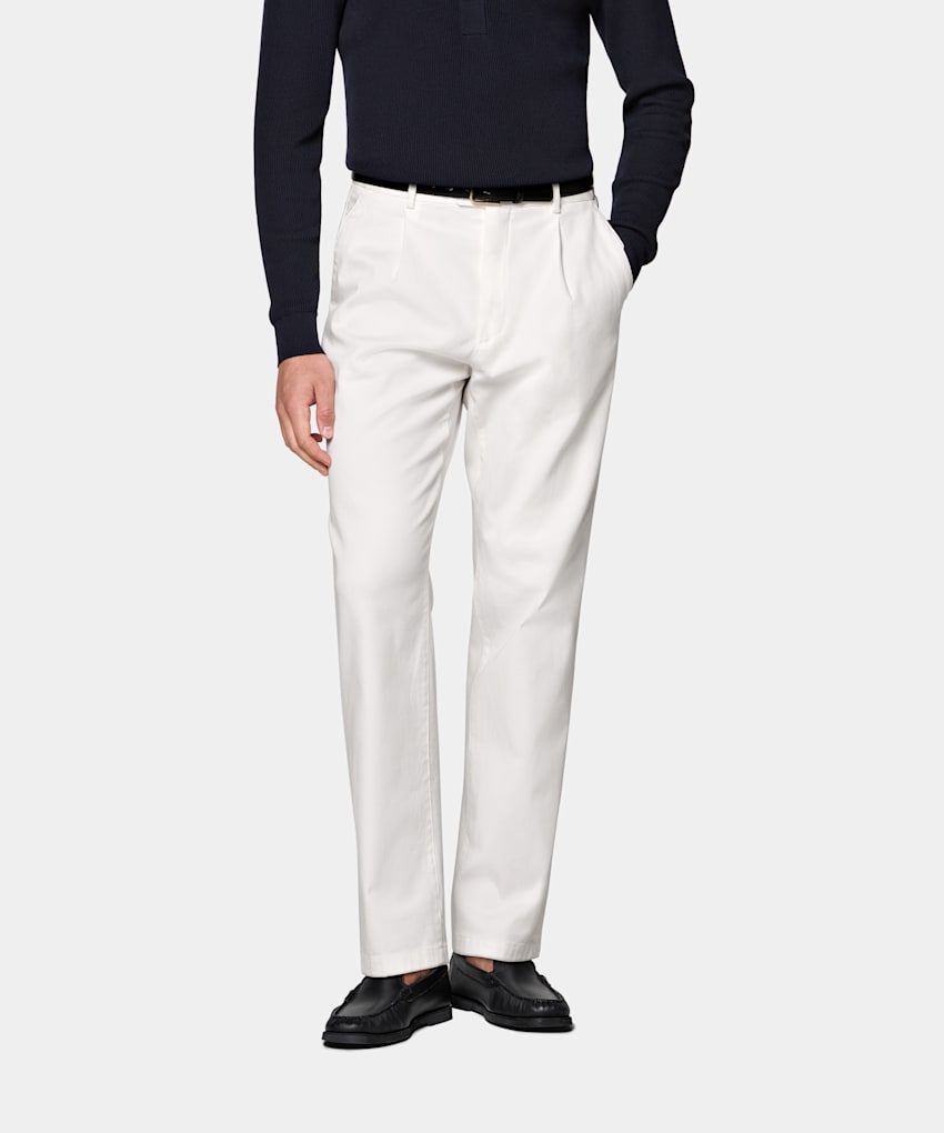 Off-White Wide Leg Tapered Chinos