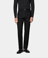 Black Straight Leg Suit Trousers