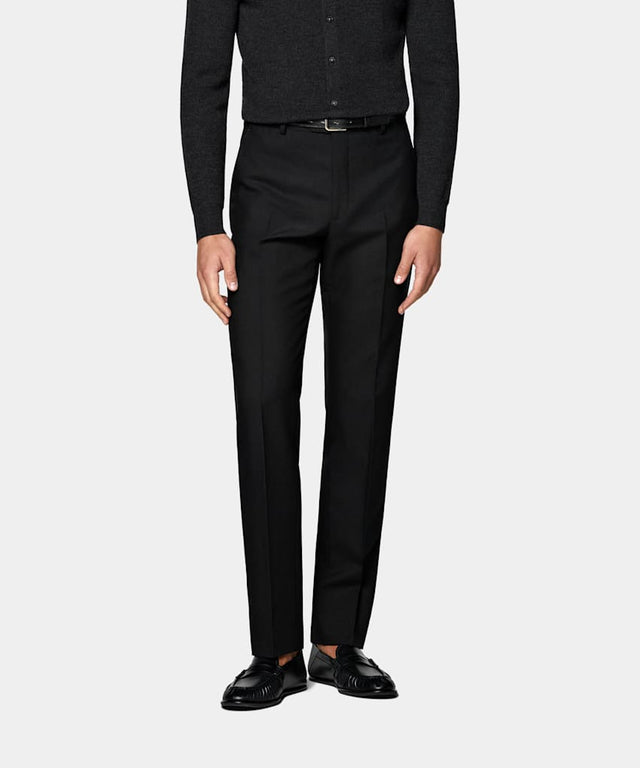 Black Straight Leg Suit Trousers