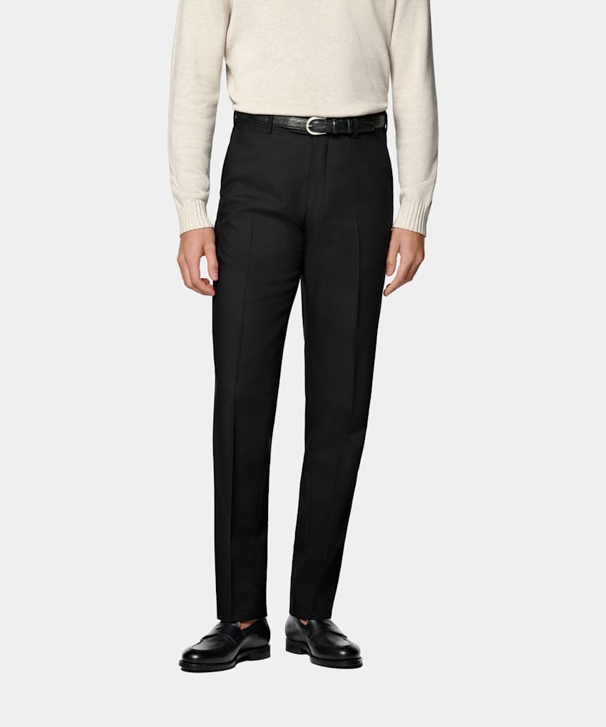 Slim Leg Straight Trousers