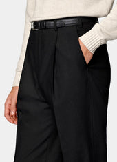 Wide Leg Straight Trousers