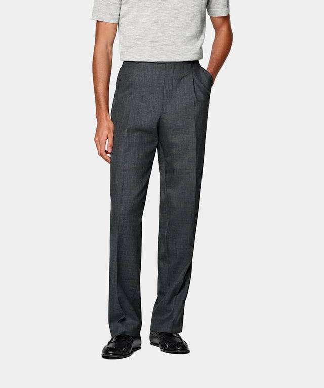 Dark Grey Wide Leg Straight Pants